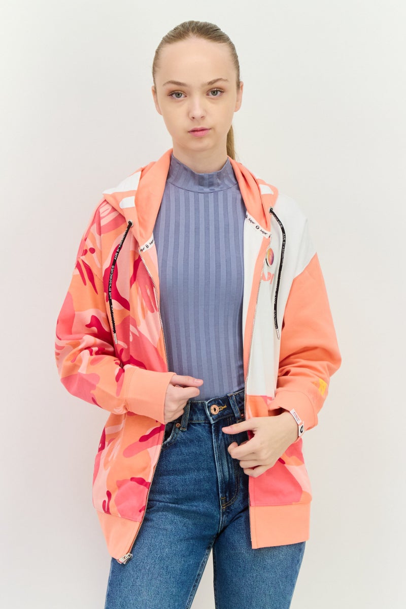 Aape By A Bathing Ape Women Brand Logo Full Zip Hoodie, Multicolor - Image 1