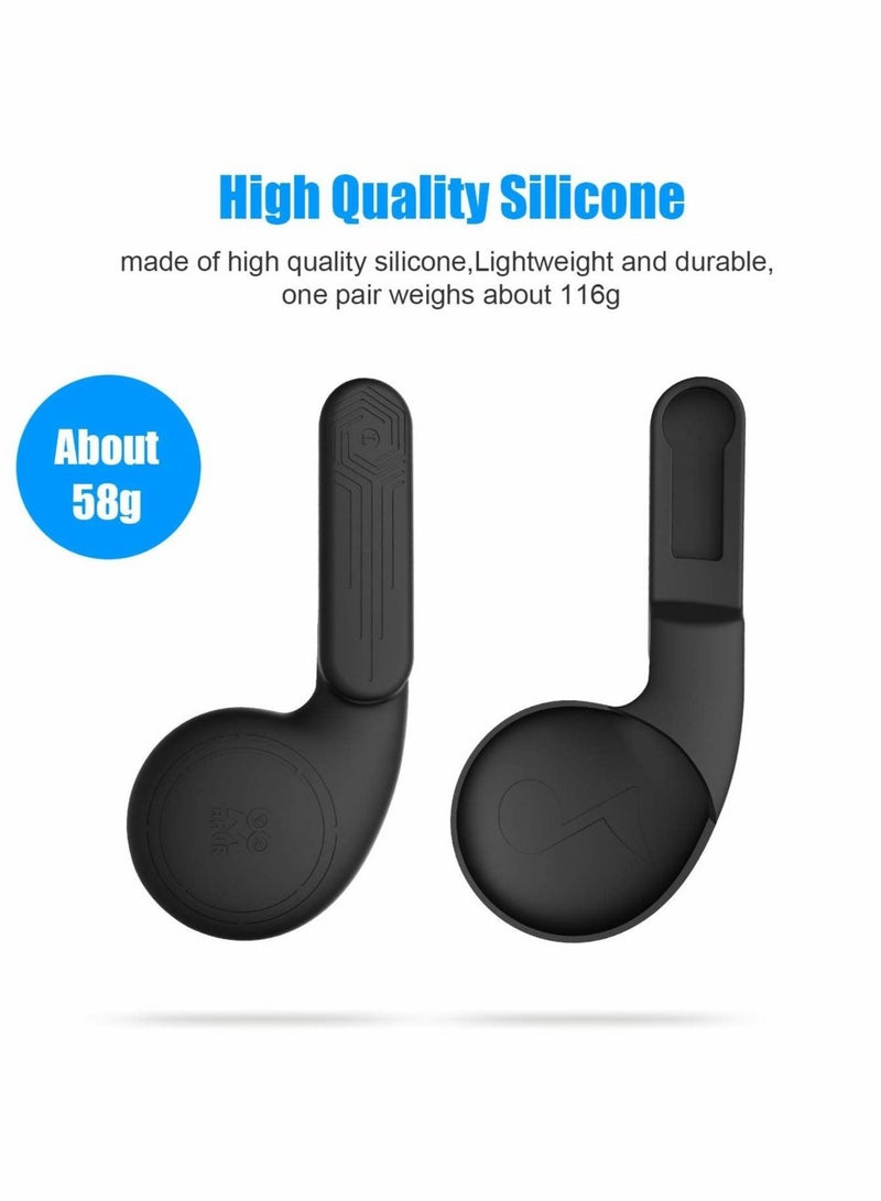 Captaintech Silicone Earmuffs for Oculus Quest 2 VR Enhance Headphone Sound Compatible with Quest 2 Accessories Headphone Extensions (Black, 1 Pair) - Image 2