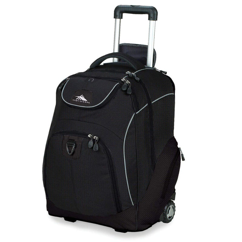 High Sierra Powerglide Wheeled backpack, Black, One Size