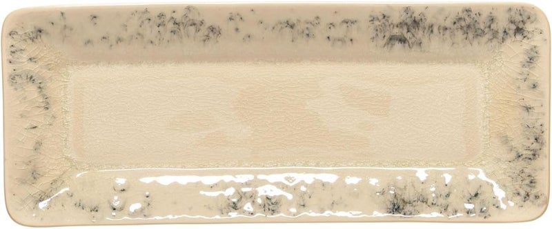 Costa Nova Ceramic Stoneware Rect Tray  Madeira Collection Cream  Microwave  Dishwasher Safe Dinnerware  Food Safe Glazing  Restaurant Quality Tableware - Image 1