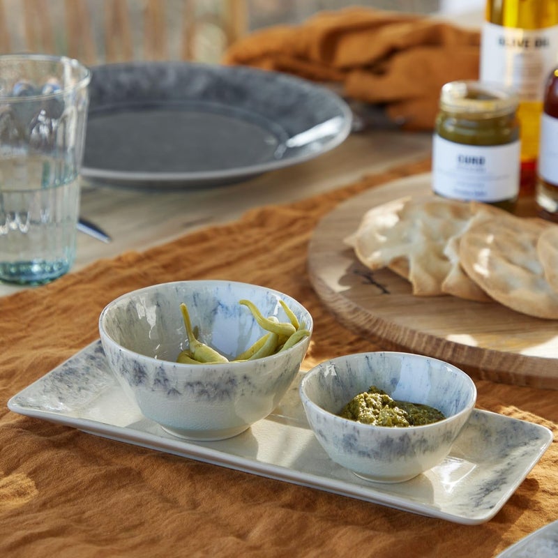 Costa Nova Ceramic Stoneware Rect Tray  Madeira Collection Cream  Microwave  Dishwasher Safe Dinnerware  Food Safe Glazing  Restaurant Quality Tableware - Image 3