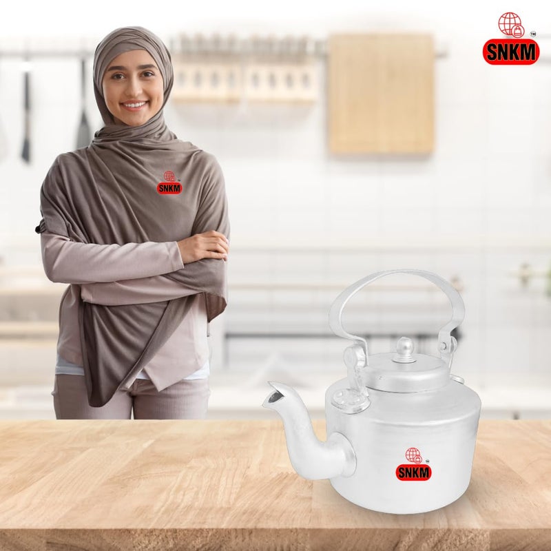 SNKM Aluminium Indian Traditional Kettle Tea, Coffee Pot Chai Maker with Lid and Handle (4.5 Liter, Pack of 1) - Image 2