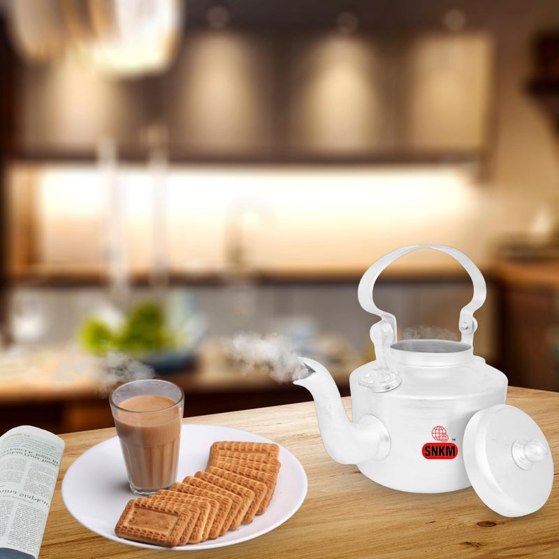 SNKM Aluminium Indian Traditional Kettle Tea, Coffee Pot Chai Maker with Lid and Handle (4.5 Liter, Pack of 1) - Image 3