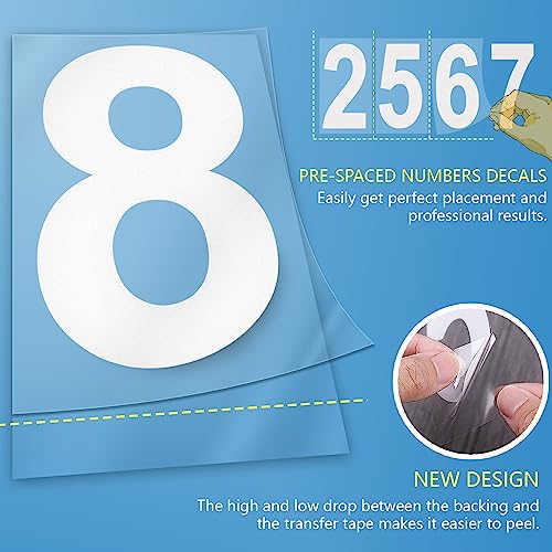 OLADOT Reflective Mailbox Numbers Sticker Decal Die Cut Classic Style Vinyl Waterproof Number Self Adhesive 5 Sets (3" x 5 set) for Signs, Door, Cars, Trucks, Home, Business, Address Number (3inch, 5 sets) - Image 5