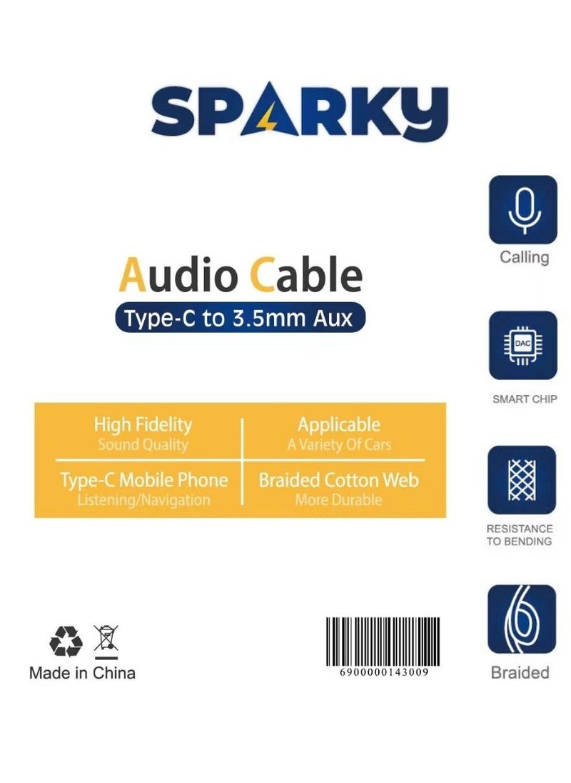 Aux type C To Aux 3.5mm Cable