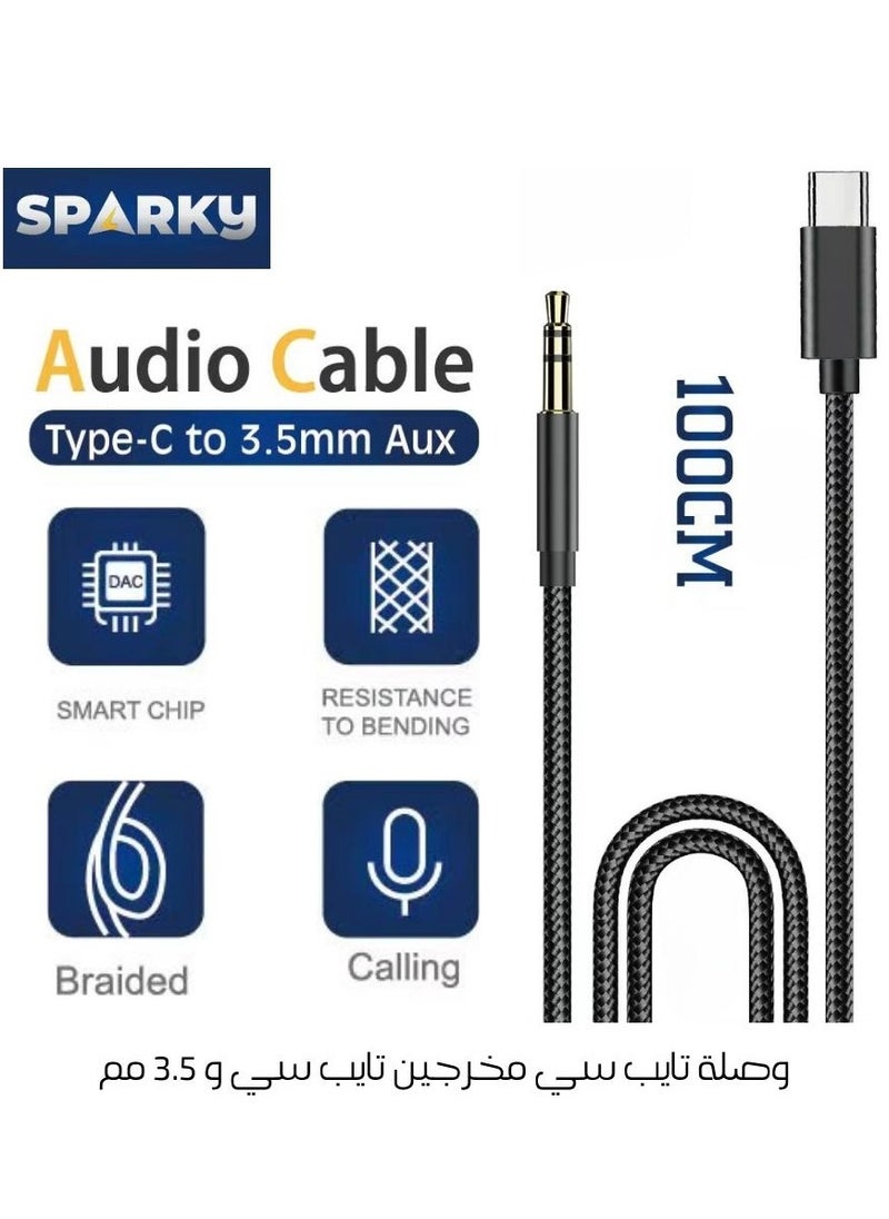 Aux type C To Aux 3.5mm Cable