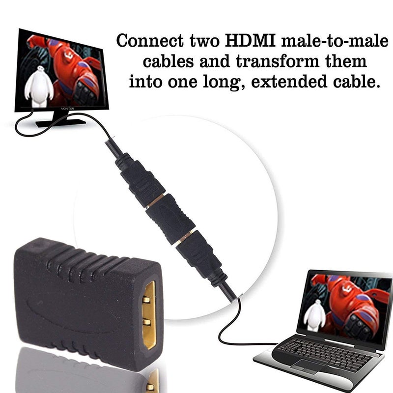 RIVER FOX HDMI Female to Female Coupler Cable Joiner Gender Changer - Pack of 3 (HDMI Joiner (Straight)) - Image 2