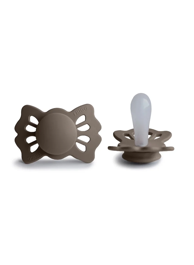 FRIGG Lucky Symmetrical Silicone Baby Pacifier 0-6M 1-Pack Portobello - Size 1