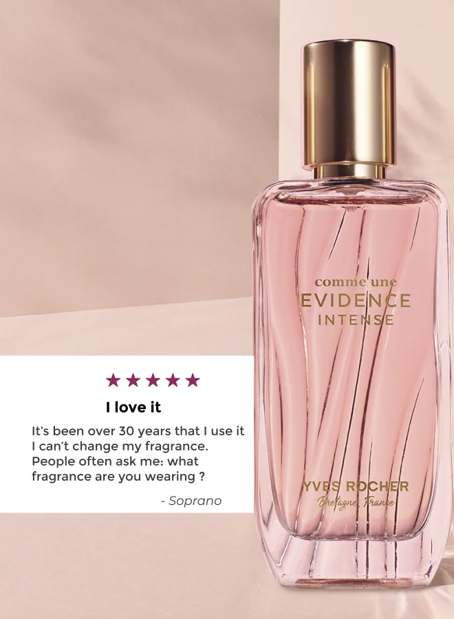 Yves Rocher COMME UNE EVIDENCE INTENSE EAU DE PARFUM BOTTLE 50