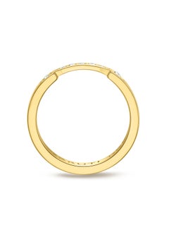 CERRUTI 1881 Bridge Ring, Gold-Plated with Crystal Accent, Sleek and Sophisticated Design  - Image 3
