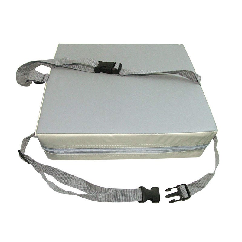 وسادة ارتفاع كرسي الطعام من صنمال قابلة للحمل وقابلة للفك وقابلة للتعديل كرسي مرتفع للأطفال الرضع والأطفال الصغار وسادة مقعد سميكة قابلة للغسل رمادي