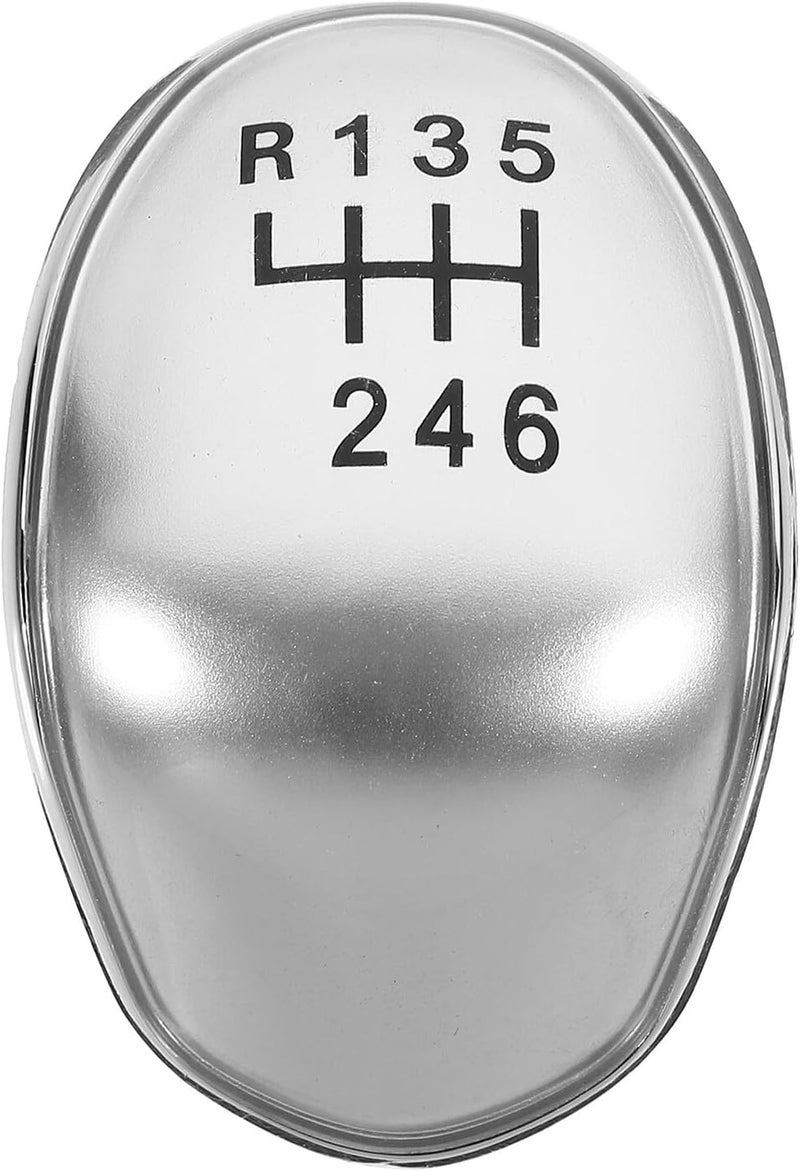 PATKAW Silver 6-Speed Gear Shift Knob Cover for Compact Sedan and Hatchback, Manual Transmission Gear Stick Knob Replacement, Universal Car Shift Lever Accessory - Image 1