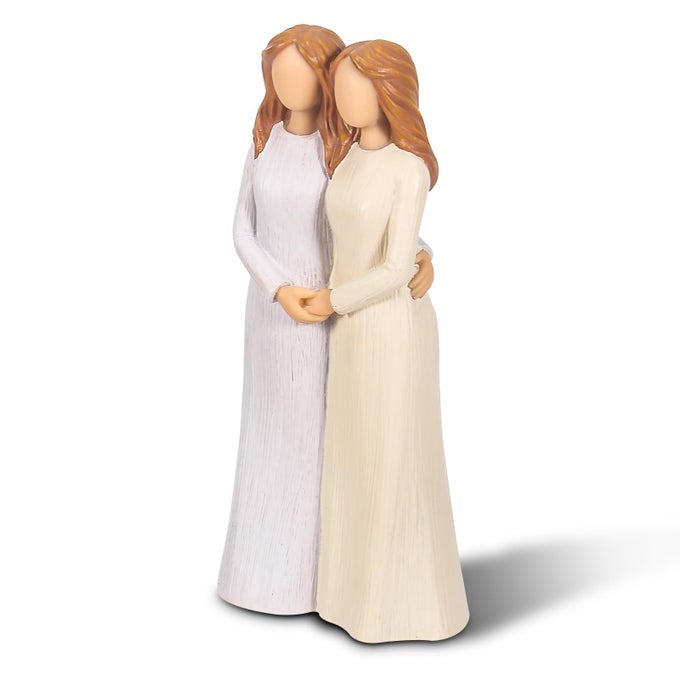 SISTER FIGURINES LOVE MY SISTERS FRIENDS FOREVER 2 WOMEN 62 SCULPTED HANDPAINTED FIGURES GIFTS FOR CHRISTMAS BIRTHDAY SISTER