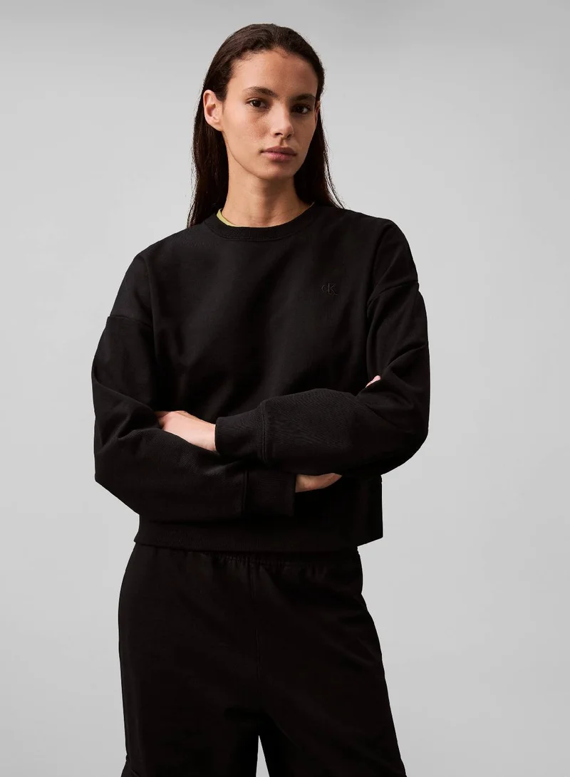 كالفن كلاين جينز سويتشيرت من التيري بقصّة مريحة