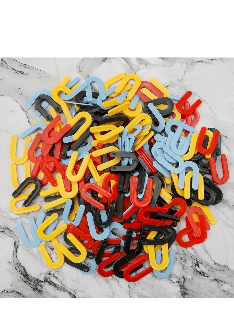 Generic - 400PCS Plastic Shims Set, Horseshoe Shims, U Shaped Tile Spacers, Versatile Leveling and Alignment Tools, Includes Blue, Red, Yellow, Black Shims - Image 1