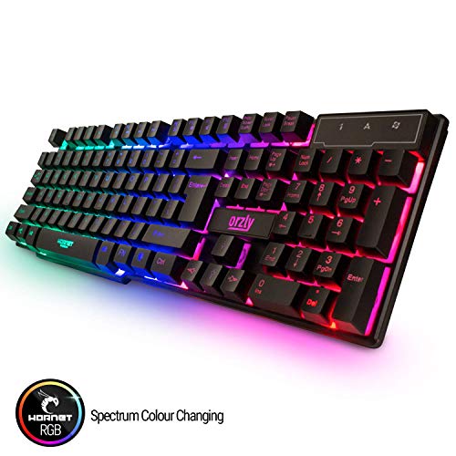 Orzly Gaming Keyboard and Mouse and Mouse pad and Gaming Headset, Wired LED RGB Backlight Bundle for PC Gamers and Xbox and PS4 Users - 4 in 1 Edition Hornet RX-250 - Image 3