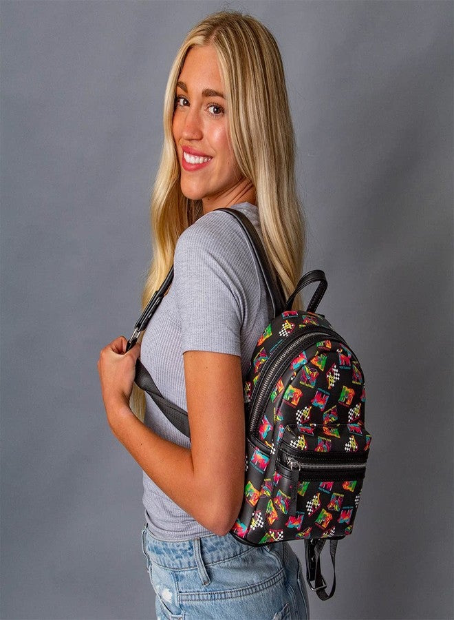 حقيبة ظهر صغيرة بسحاب من إنتيمو، تحمل شعار قناة إم تي في الموسيقية من الثمانينيات. - Image 5