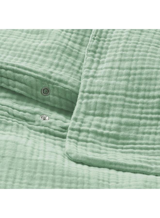 Zaboon Duvet Cover And 2 Pillowcases, Pale Green, 240X220/50X80 Cm - Image 4
