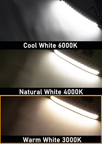 Raycharm 15.4" RV Low-Profile LED Work Light Fixture, 40° Down Angle Focused Flood Beam, 3000K Warm-White, High Light-Output Low Ampere, Aluminum Housing Black Finish, 12V/24V, 1-Pack - Image 4