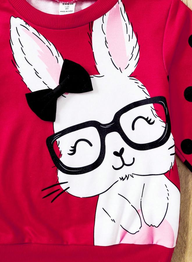 تايك تو طقم سويت شيرت مطبوع مع ليجنز مجعد وحقيبة كروس - Image 3