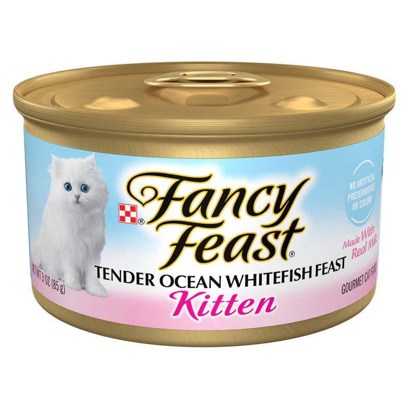 Fancy Feast Purina Fancy Feast Tender Ocean Whitefish Feast Wet Kitten Food - (Pack of 24) 3 oz. Cans - Image 1