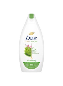 Unilever Dove Care By Nature Awakening Shower Gel Body Wash With Green Tea And Flowers Extract Natural Origin Ingredients Clean Soften Hydrate Skin Plantbased Moisturizers 400Ml (13.5 Fl Oz)  - Image 1