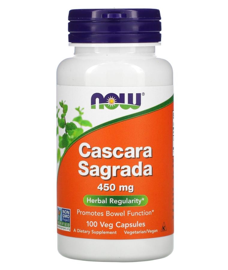 now Cascara Sagrada 450 mg 100 Veg Capsules
