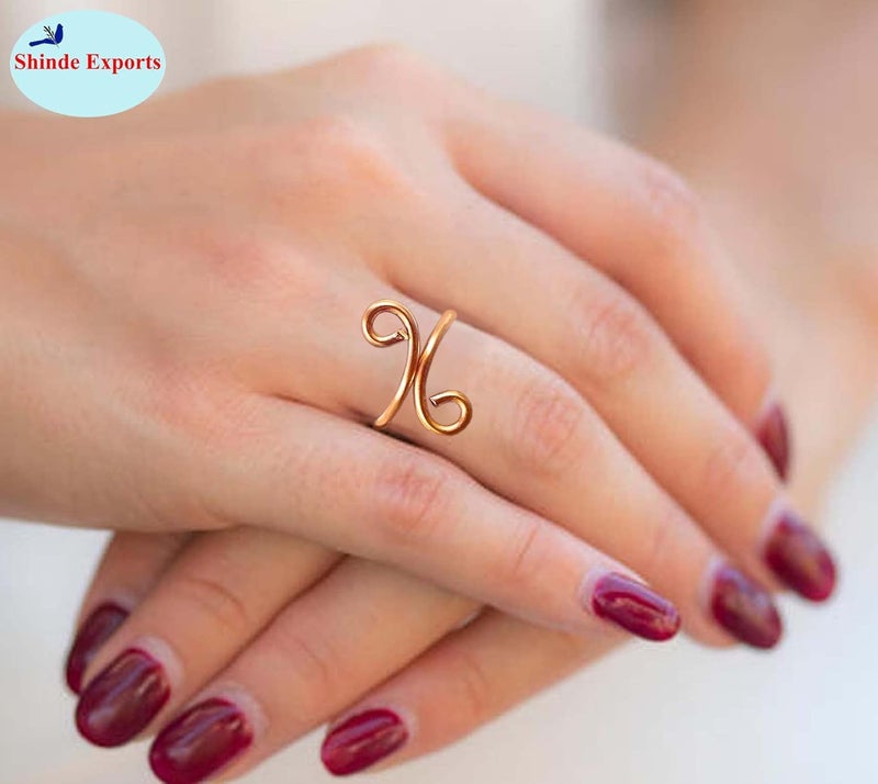 SHINDE EXPORTS Designing Pure Copper magnetic ring for men and women 8mm - Image 2
