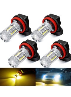 KASTWAVE H11 H8 LED Fog Light Bulbs, Golden Yellow H16 Bright DRL Lamps, Fog Light High Power 3030 SMD, Daytime Running Lights for Cars, Trucks, SUVs -4Pcs  - Image 1