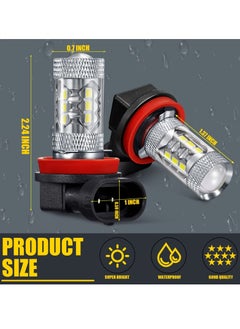 KASTWAVE H11 H8 LED Fog Light Bulbs, Golden Yellow H16 Bright DRL Lamps, Fog Light High Power 3030 SMD, Daytime Running Lights for Cars, Trucks, SUVs -4Pcs  - Image 4