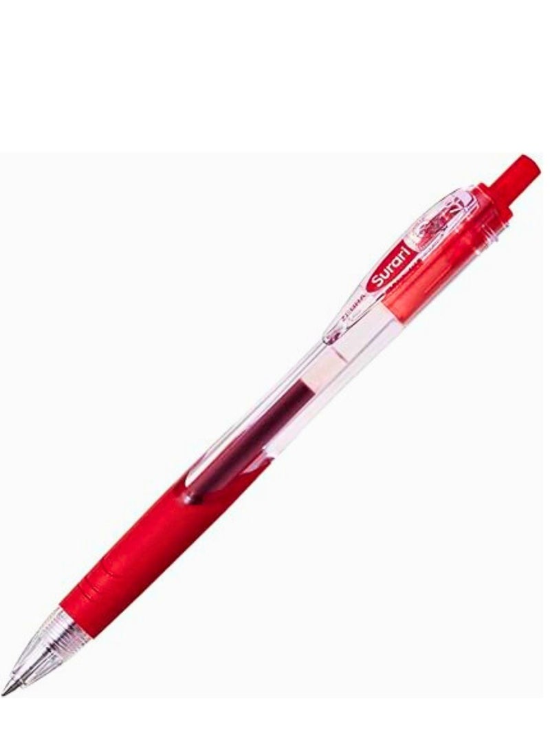 ZEBRA Zebra Surari Emulsion Ink Pen - 0.7 mm Red Pack Of 10  - Image 1