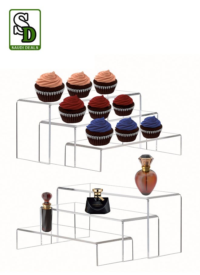 Saudi Deals - 6 Piece Acrylic Display Risers, Elevate Your Style and Organization, Sleek and Versatile Home Decor and Storage Solution for Dressing Table and Kitchen Serving - Image 1