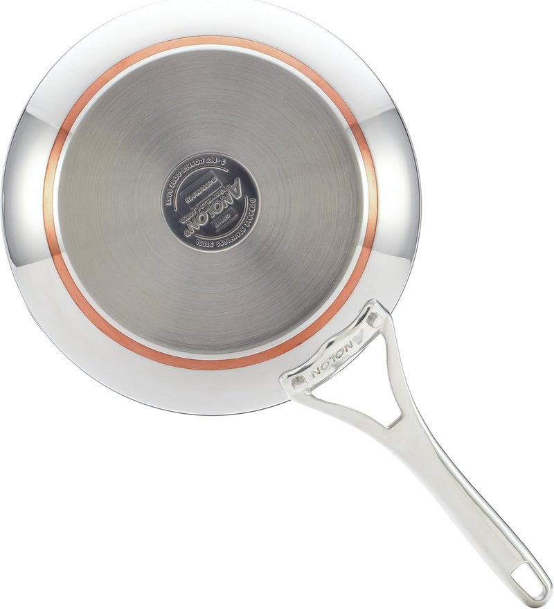 Anolon Nouvelle Stainless Stainless Steel Frying Pan  Fry Pan  Stainless Steel Skillet  8 Inch Silver77270 - Image 4
