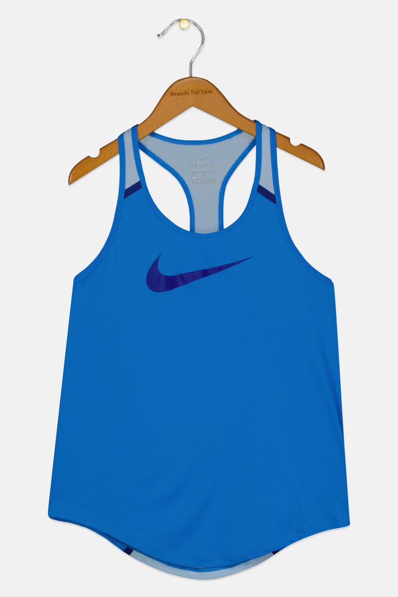 Nike Kids Girl Sleeveless Training Top, Blue - Image 1