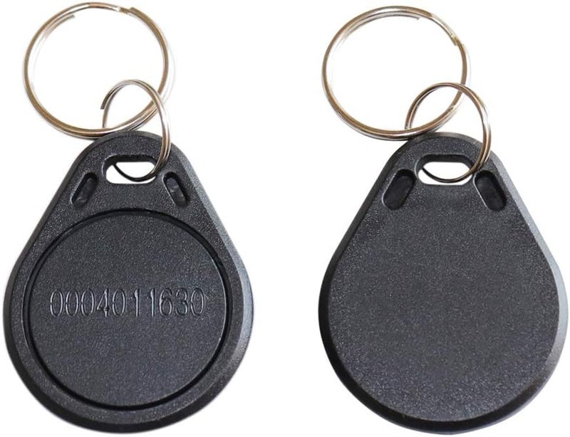 Getmorv 100PCS 125KHz RFID Key Fob Contactless Keyfob Proximity ID Card Token Tag Keypad Card for Door Lock Entry Access Control System Wholesale Read Only (Black) - Image 2