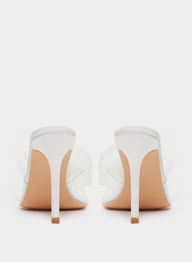 ستايلي صنادل بكعب ستيليتو مفتوح من الأمام بتفاصيل زهور ستايلي - Image 5