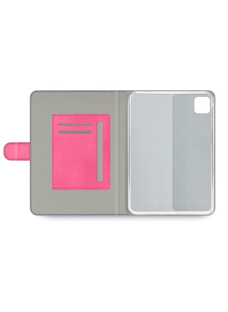 OMAKER Apple iPad Air 2025 (7th Generation) M3 13 inch PU Leather Magnetic Closure Flip Case Cover - Pink - Image 3