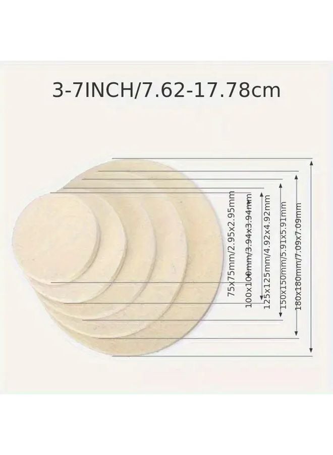 7 Inch Wool Felt Polishing Pads For Glass Stainless Steel Marble Angle Grinder Durable - Image 5