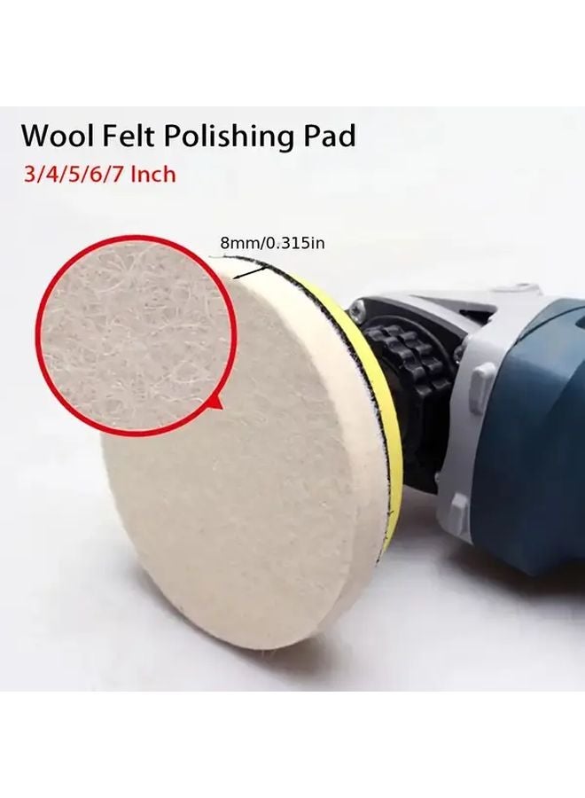 7 Inch Wool Felt Polishing Pads For Glass Stainless Steel Marble Angle Grinder Durable - Image 2