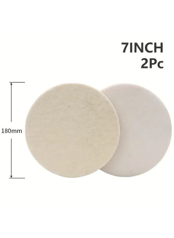 7 Inch Wool Felt Polishing Pads For Glass Stainless Steel Marble Angle Grinder Durable - Image 1