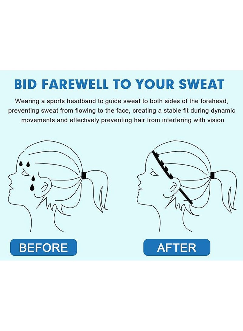 8 Piece Set of Non Slip Fashion Sports Headbands, Suitable for Running Yoga Daily Workout, Gym, Outdoor Activities, Unisex & Unisex - Image 5