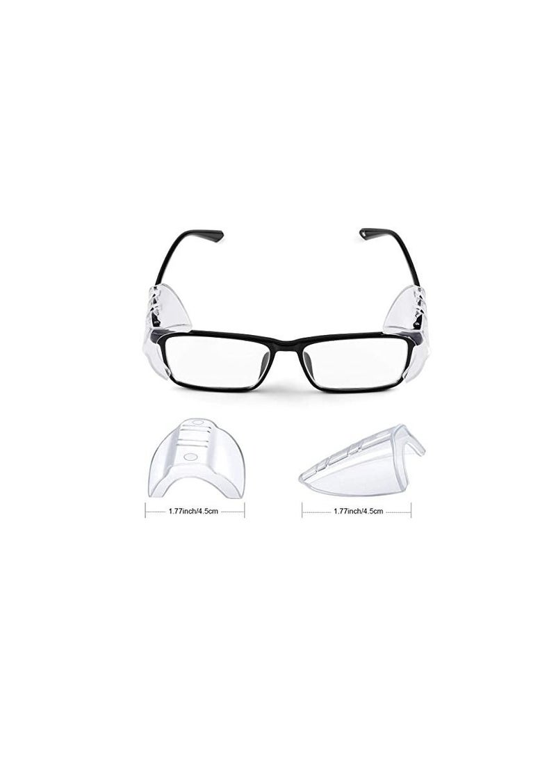 Excefore Side Shields for Eyeglasses Transparent Prescription Glasses, Safety For Glasses,Slip on Clear Shields,Fits Small to Medium Frames Protect(4 Pairs)  - Image 2