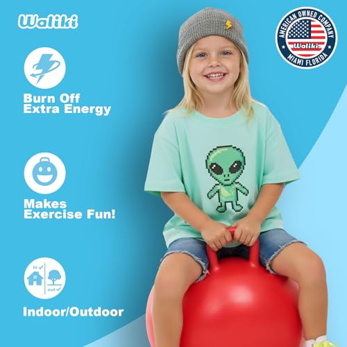 WALIKI Hopper Ball Toys for Boys and Girls 3 4 5 and 6 Years Old | Hippity Hop | Jumping Hopping Cool to for Kids | Bouncy Ball 18" - Image 2