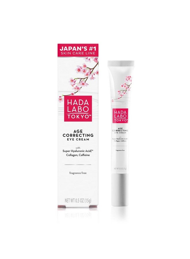Hada Labo Tokyo Hada Labo Tokyo Age Correcting Eye Cream, Anti-Aging Super Hyaluronic Acid, Collagen & Caffeine Reduce Wrinkles, Dark Circles & Under Eye Puffiness, Lift, Firm & Brighten Eyes, 0.5 oz - Image 1