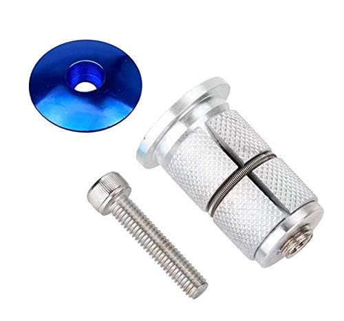 Freefly Free-fly Bike Stem Headset Top Cap,Aluminum Alloy Bicycle Headset Top Cap Bike Fork Expander Bung Plug (Blue) - Image 2