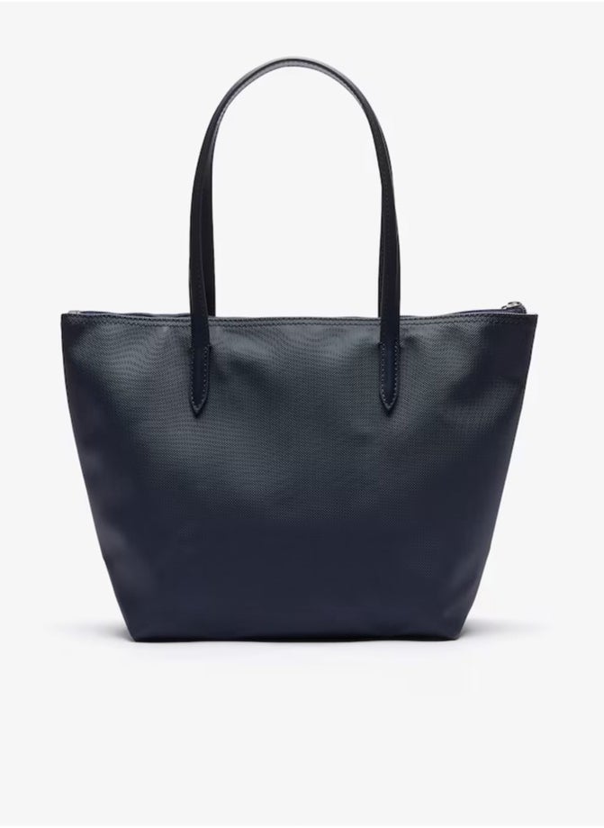 LACOSTE - Lacoste Women's L12.12 Concept Fashion Versatile Large Capacity Zipper Handbag Tote Bag Shoulder Bag Medium Black - Image 1