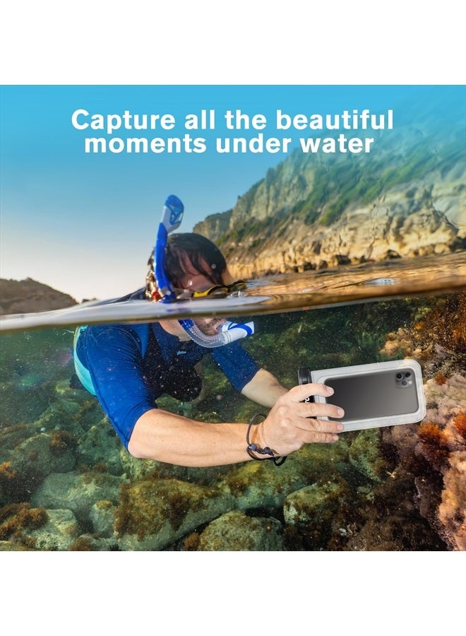 JOTO Universal Waterproof Phone Pouch Cellphone Dry Bag Case Cruise Beach Essentials for iPhone 15 14 13 12 11 Pro Max 8 7, Galaxy S23 S22 S21, Pixel up to 7" -Clear - Image 5