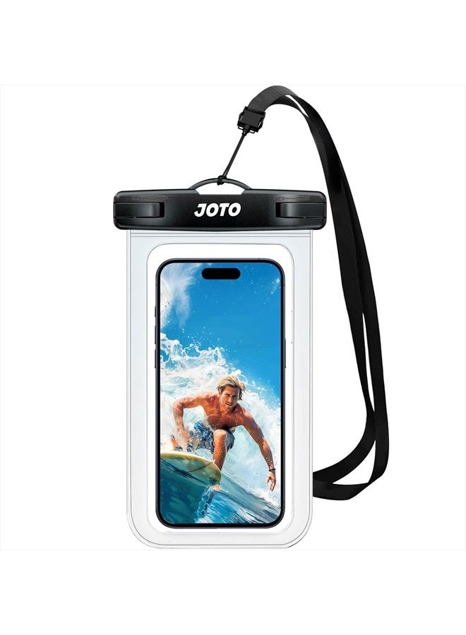 JOTO Universal Waterproof Phone Pouch Cellphone Dry Bag Case Cruise Beach Essentials for iPhone 15 14 13 12 11 Pro Max 8 7, Galaxy S23 S22 S21, Pixel up to 7" -Clear - Image 1