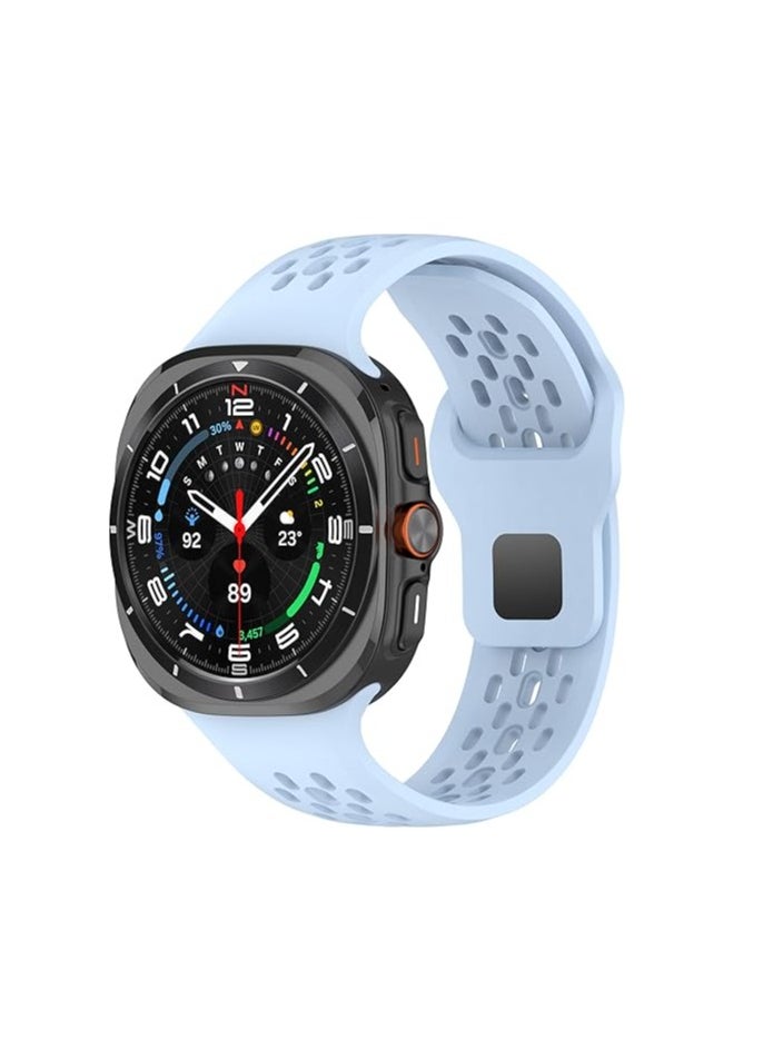 MOCOM - Silicone Watch Band for Samsung Galaxy Watch Ultra 47mm, Soft Breathable Replacement Strap for Galaxy Watch Ultra 47mm, Waterproof Wristband Smartwatch Accessories - Image 1