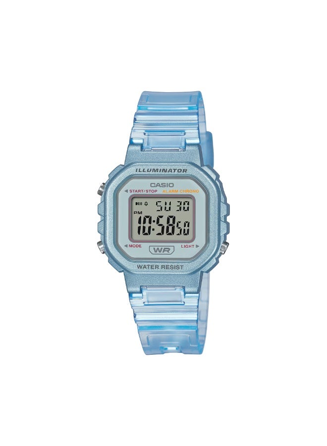 كاسيو ساعة كاسيو النسائية - LA-20WHS-2ADF، ميناء شفاف، سوار أزرق - Image 1